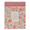Trust Coral Floral Large Spiral Notepad - Isaiah 40:31 - KI Gifts Christian Supplies