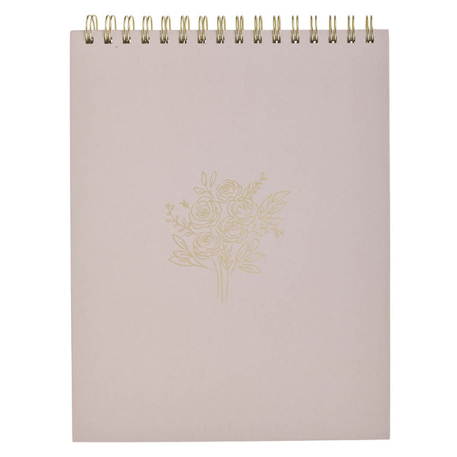 Everything Beautiful Pink Floral Spiral Notepad - Ecclesiastes 3:11