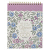 Be Still and Know Purple Floral Spiral Notepad - Psalm 46:10