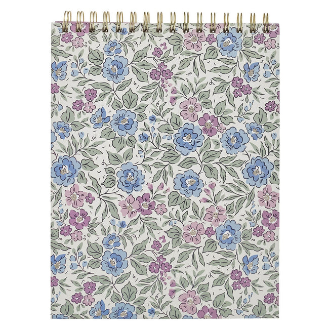 Be Still and Know Purple Floral Spiral Notepad - Psalm 46:10