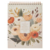Joyful Patient Faithful Heirloom Floral Hardcover Top-bound Spiral Notepad - Romans 12:12