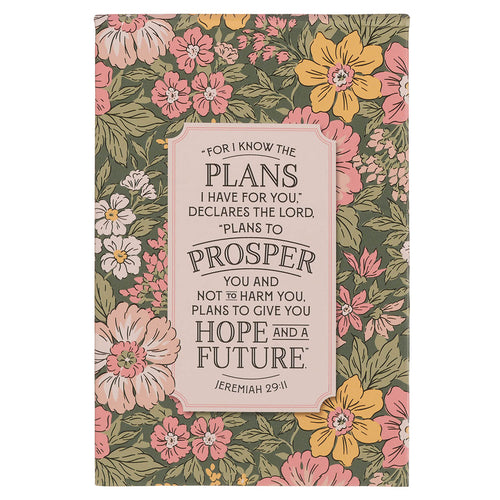 Hope and a Future Pink Vintage Bloom Hardcover Top-Flip Notepad - Jeremiah 29:11
