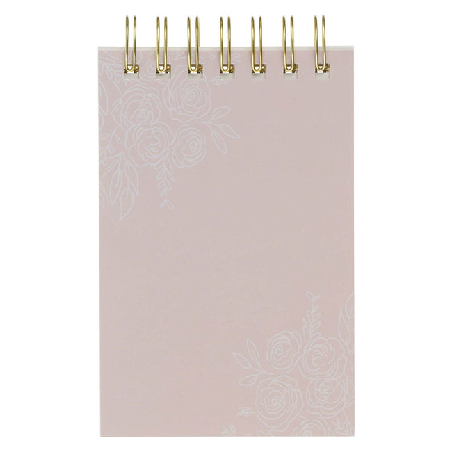 Everything Beautiful Blush Taupe Floral Tiered Spiral Notepad - Ecclesiastes 3:11