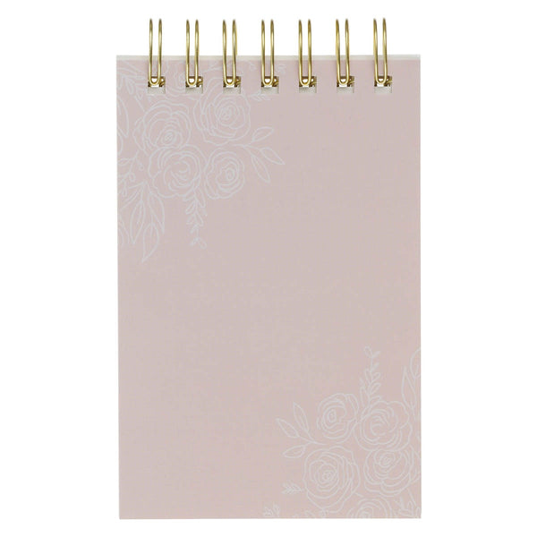 Everything Beautiful Blush Taupe Floral Tiered Spiral Notepad - Ecclesiastes 3:11