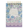 Be Still and Know Purple Floral Tiered Spiral Notepad - Psalm 46:10