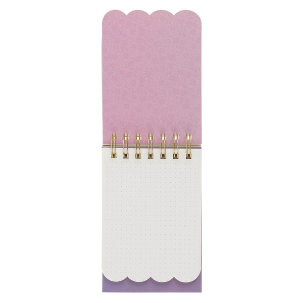 Be Still and Know Purple Floral Tiered Spiral Notepad - Psalm 46:10