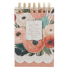 Joyful Patient Faithful Heirloom Floral Tiered Spiral Notepad - Romans 12:12