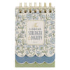 Strength and Dignity Blue Cottage Garden Tiered Spiral Notepad - Proverbs 31:25