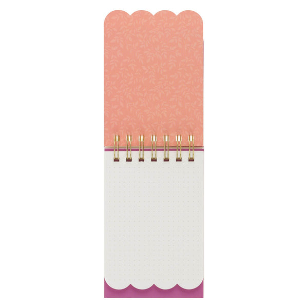 Lamp for My Feet Pink Meadow Tiered Spiral Notepad - Psalm 119:105