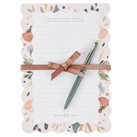 Everything Beautiful Taupe Notepad with Pen Gift Set