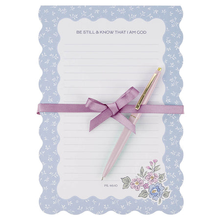 Everything Beautiful Taupe Notepad with Pen Gift Set
