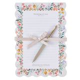 Thinking of You Cream Bouquet Notepad and Pen Gift Set - Philippians 1:3-4