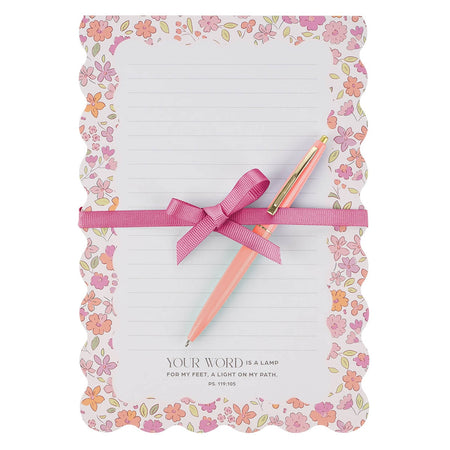 Everything Beautiful Taupe Notepad with Pen Gift Set
