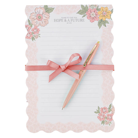 Everything Beautiful Taupe Notepad with Pen Gift Set