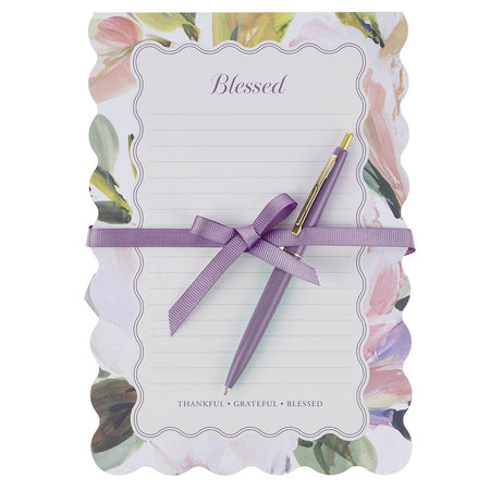 Everything Beautiful Taupe Notepad with Pen Gift Set