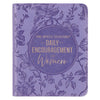One-Minute Devotions®: Daily Encouragement for Women Purple Floral Faux Leather Devotional - KI Gifts Christian Supplies