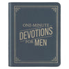 One-Minute Devotions® for Men Slate Blue Faux Leather Devotional - KI Gifts Christian Supplies