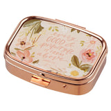 Every Good and Perfect Gift Rose Gold Pill Case - James 1:17 - KI Gifts Christian Supplies