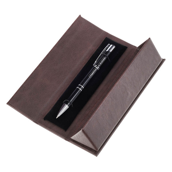 Man of God Black Gift Pen in Brown Prism Gift Box - 1 Timothy 6:11