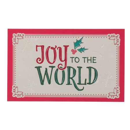 Joy to the World Red Bauble Pass-Around Card