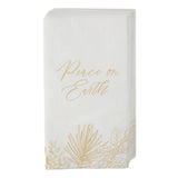 Peace on Earth Golden Pine Buffet Paper Napkin Set - KI Gifts Christian Supplies