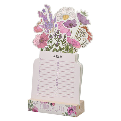 Bloom in His Grace Special Days Calendar - 2 Corinthians 12:9 - KI Gifts Christian Supplies