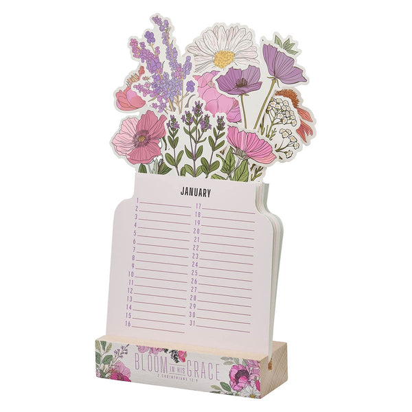Bloom in His Grace Special Days Calendar - 2 Corinthians 12:9 - KI Gifts Christian Supplies