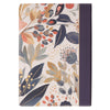 Navy Leaf Faux Leather Spiritual Growth Bible