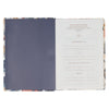 Navy Leaf Faux Leather Spiritual Growth Bible