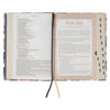 Navy Leaf Faux Leather Spiritual Growth Bible