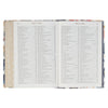 Navy Leaf Faux Leather Spiritual Growth Bible