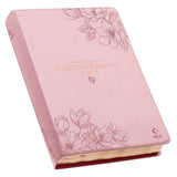 Pink Magnolia Faux Leather Spiritual Growth Bible