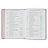 Plum Floral Faux Leather Spiritual Growth Bible