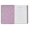 Plum Floral Faux Leather Spiritual Growth Bible