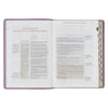 Plum Floral Faux Leather Spiritual Growth Bible