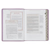 Plum Floral Faux Leather Spiritual Growth Bible