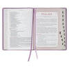 Plum Floral Faux Leather Spiritual Growth Bible