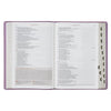 Plum Floral Faux Leather Spiritual Growth Bible