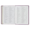 Plum Floral Faux Leather Spiritual Growth Bible