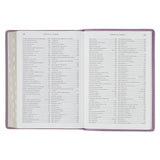 Plum Floral Faux Leather Spiritual Growth Bible