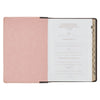 Brown and Blush Pink Faux Leather Spiritual Growth Bible