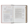 Brown and Blush Pink Faux Leather Spiritual Growth Bible