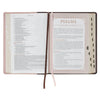 Brown and Blush Pink Faux Leather Spiritual Growth Bible