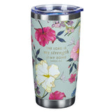 My Strength and My Song Stainless Steel Travel Tumbler - Exodus 15:2 - KI Gifts Christian Supplies