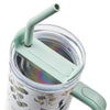 Be Still Teal Meadow 40 Oz Tumbler with Reusable Straw - Psalm 46:10