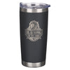 Be Strong in the Lord Black Stainless Steel Mug - Ephesians 6:10 - KI Gifts Christian Supplies