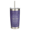 Noble Things Lavender Floral Stainless Steel Tumbler - Proverbs 31:29 - KI Gifts Christian Supplies