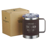 Commit Everything Brown Camp-style Stainless Steel Mug - Psalm 37:5