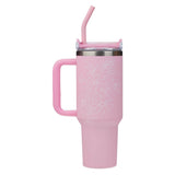 Things Are Possible Pink Poppy Stainless Steel Tumbler with Straw - Matthew 19:26