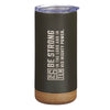 Be Strong Dark Olive Stainless Steel Tumbler - Ephesians 6:10